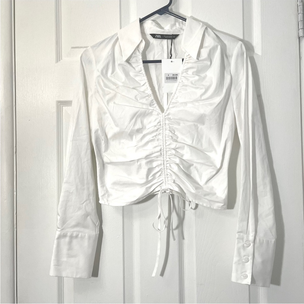 ZARA Long Sleeve Crop Top